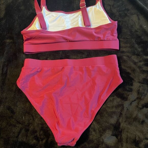 Burgundy dark red new without tags bikini swimsuit size‎ medium - Picture 4 of 9